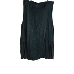 Ann Taylor LOFT Women's Medium Sleeveless Tank Top Blue Solid